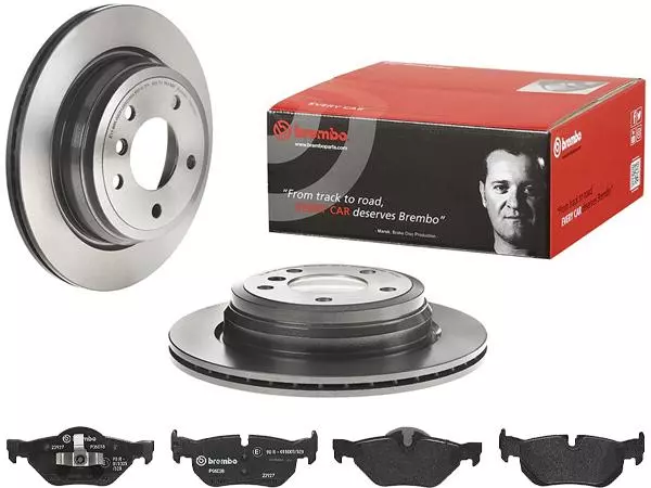 BREMBO TARCZE+KLOCKI TYŁ BMW 1 E81 X1 E84 300MM