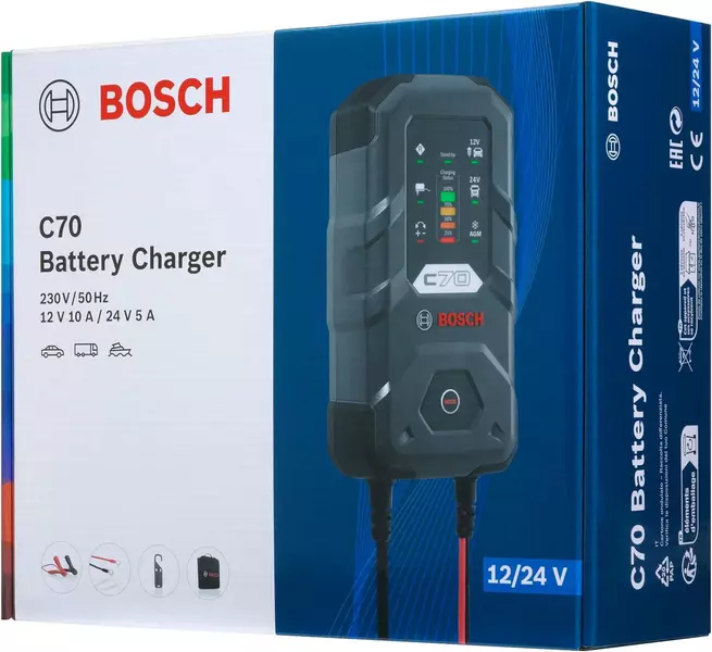 BOSCH C70 ŁADOWARKA AKUMULATOROWA PROSTOWNIK 12/24V