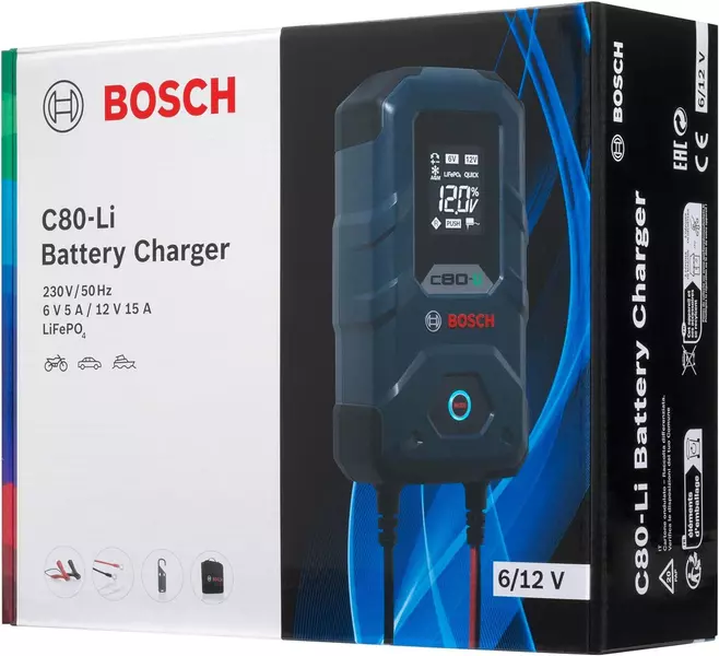 BOSCH C80-LI ŁADOWARKA AKUMULATOROWA PROSTOWNIK 6/12V