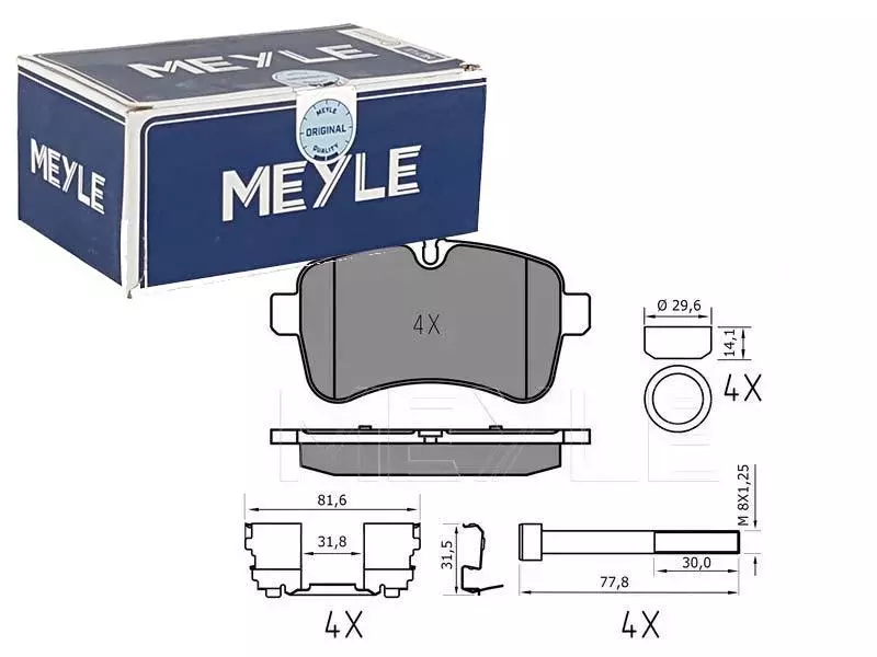 MEYLE KLOCKI HAMULCOWE TYŁ 025 292 3221/PD