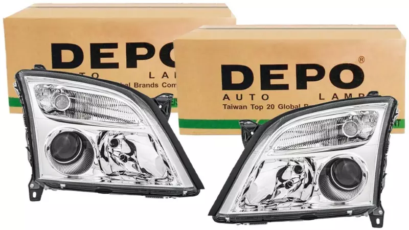 DEPO REFLEKTORY LAMPY PRZÓD OPEL VECTRA C CHROM