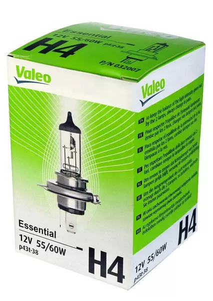 VALEO ŻARÓWKA H4 12V 60/55W ESSENTIAL P43T-38