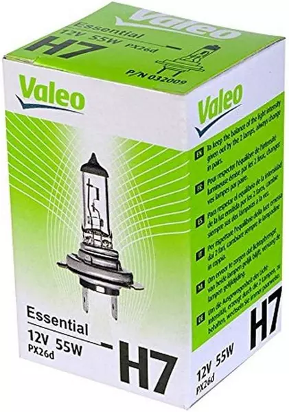 VALEO ŻARÓWKA H7 12V 55W ESSENTIAL PX26D