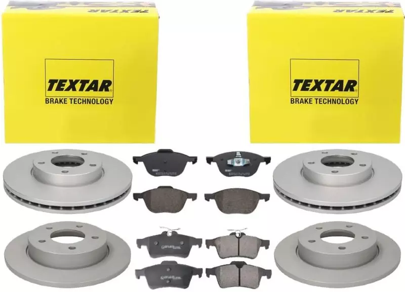 TEXTAR TARCZE+KLOCKI PRZÓD+TYŁ MAZDA 3 BL BK 5 CR19 CW 278MM