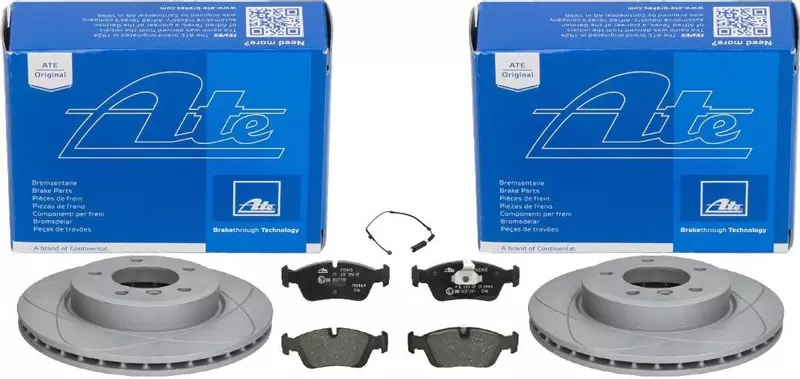 ATE TARCZE PD+KLOCKI+CZUJNIK PRZÓD BMW 3 E36 E46 286MM