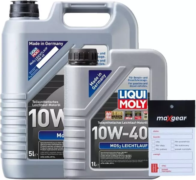 LIQUI MOLY MOS2 LEICHTLAUF SUPER 10W40 6L + ZAWIESZKA