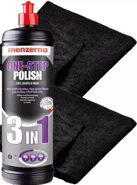 MENZERNA ONE STEP POLISH 3W1 JEDNOETAPOWA PASTA POLERSKA 1L + 2 X MIKROFIBRA