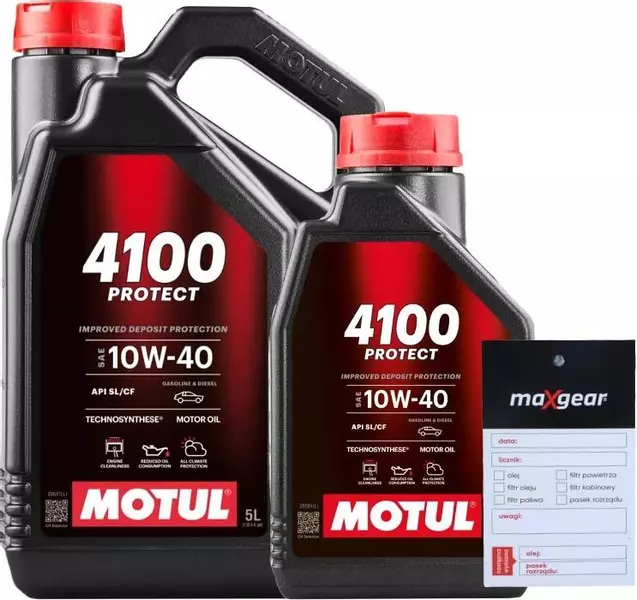 MOTUL 4100 PROTECT OLEJ SILNIKOWY 10W40 6L + ZAWIESZKA