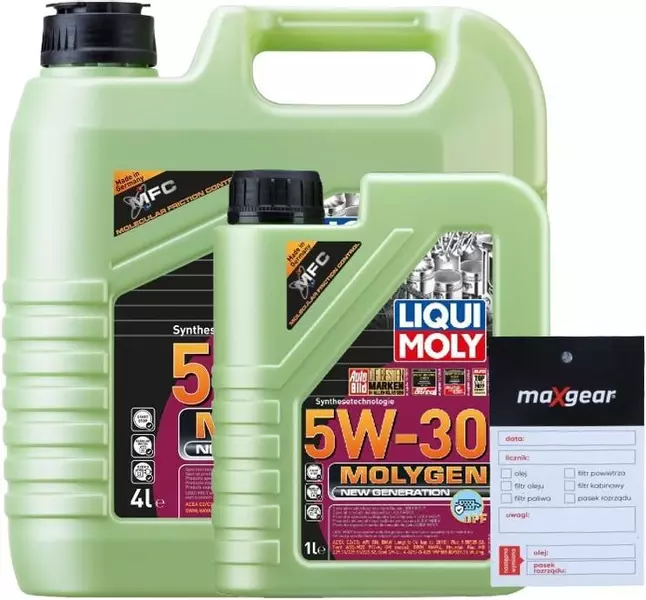 LIQUI MOLY MOLYGEN 5W30 ACEA C2 C3 API SN 5L + ZAWIESZKA