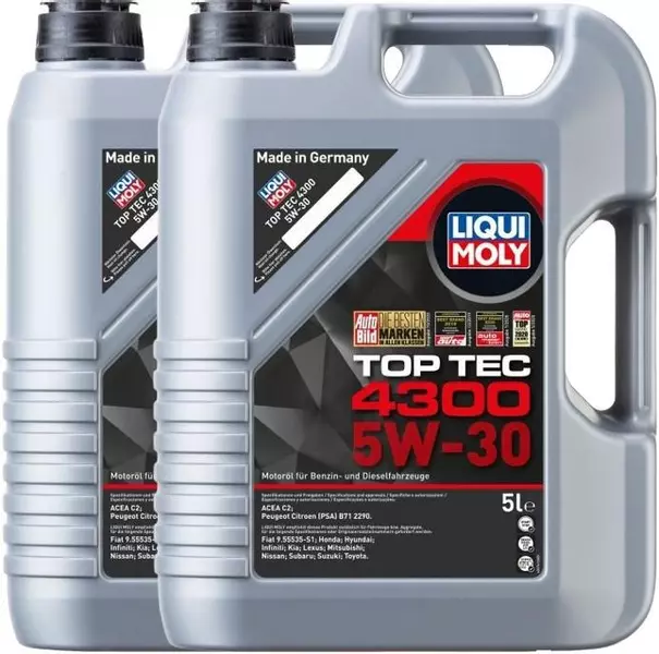 LIQUI MOLY TOP TEC 4300 5W30 SYNTHETIC 10L