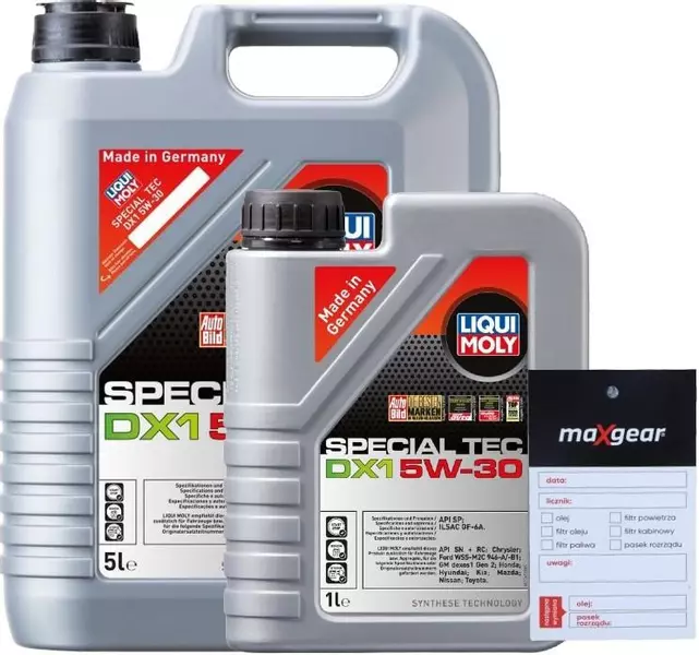 LIQUI MOLY SPECIAL TEC DX1 5W30 DEXOS1 GEN2 6L + ZAWIESZKA