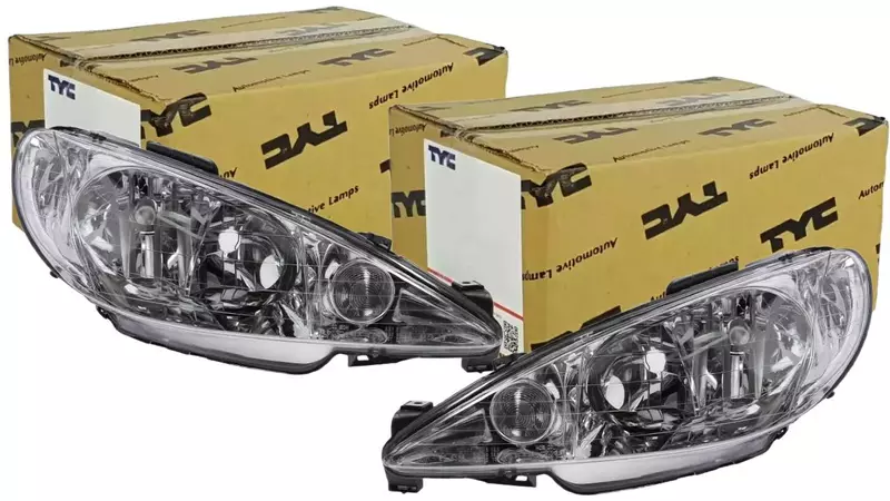 TYC REFLEKTORY LAMPY PRZÓD KPL PEUGEOT 206 03-05