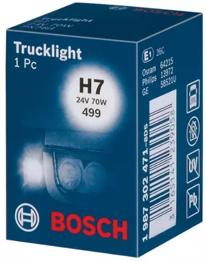 BOSCH ŻARÓWKA H7 TRUCKLIGHT 24V 70W PX26d