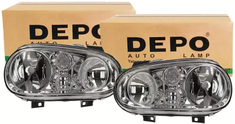 DEPO REFLEKTORY LAMPY PRZÓD VW GOLF IV 4 2 SZT