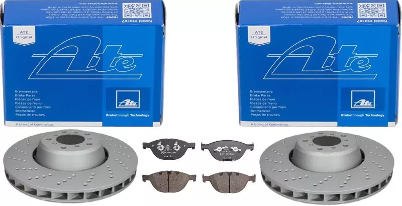 ATE TARCZE+KLOCKI PRZÓD BMW M5 E60 E61 M6 E63 E64 374MM