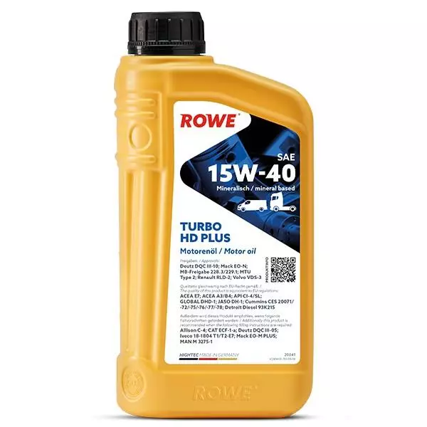 ROWE OLEJ HIGHTEC TURBO HD PLUS 15W-40 1L