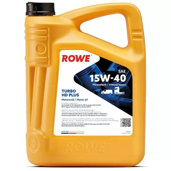 ROWE OLEJ HIGHTEC TURBO HD PLUS 15W-40 5L