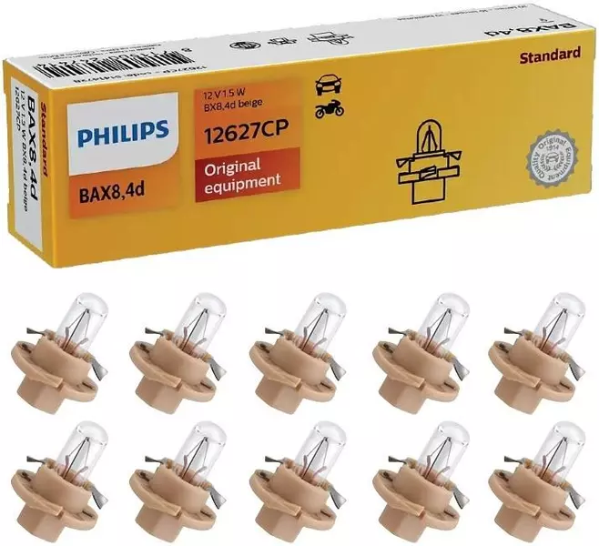 PHILIPS VISION ŻARÓWKA BAX8,4D 12V 1,5W 10SZTUK