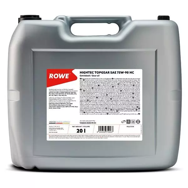 ROWE OLEJ HIGHTEC TOPGEAR SAE 75W-90 HC 20L