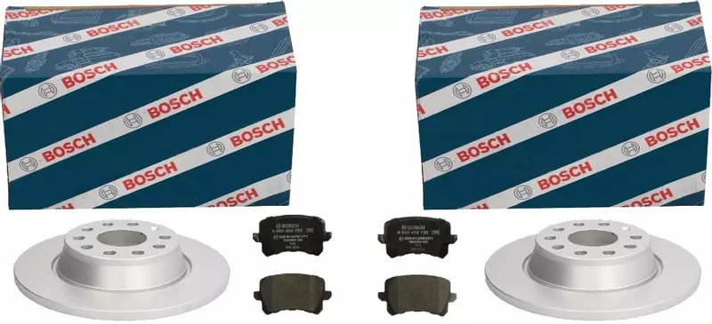 BOSCH TARCZE+KLOCKI TYŁ Q3 ALHAMBRA PASSAT B6 B7 CC SHARAN TIGUAN 282MM