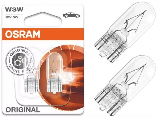 OSRAM ORIGINAL ŻARÓWKI W3W 12V 3W W2,1x9,5d DUO