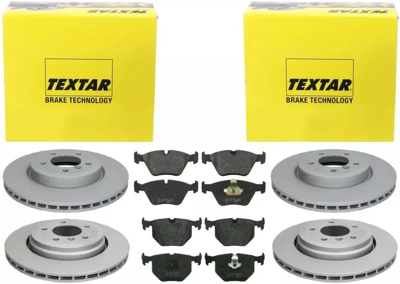 TEXTAR TARCZE+KLOCKI PRZÓD+TYŁ BMW 3 E46 325MM