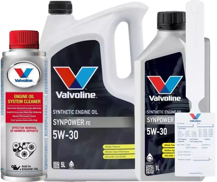 VALVOLINE SYNPOWER FE 5W30 A5/B5 FORD 913 6L + ZAWIESZKA + PŁUKANKA