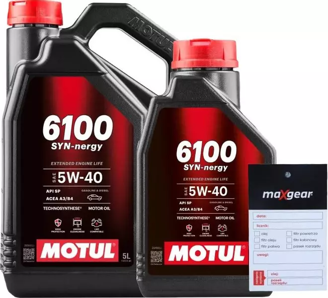 MOTUL 6100 SYN-NERGY OLEJ SILNIKOWY 5W40 6L + ZAWIESZKA