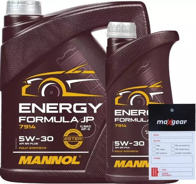 MANNOL ENERGY FORMULA JPL OLEJ SILNIKOWY 5W30 5L + ZAWIESZKA