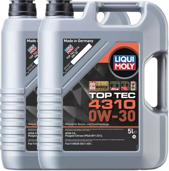 LIQUI MOLY TOP TEC 4310 0W30 C2 PSA B71 2312 10L