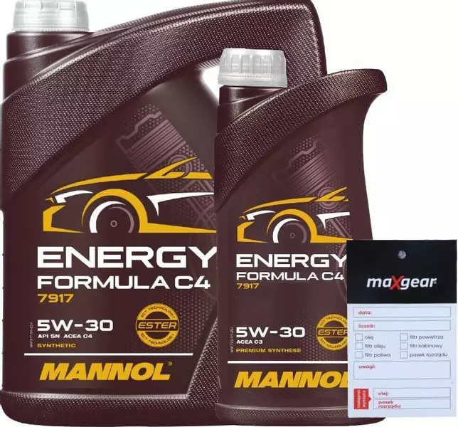 MANNOL 7917 ENERGY FORMULA C4 OLEJ SILNIKOWY 5W30 6L + ZAWIESZKA