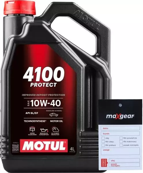 MOTUL 4100 PROTECT OLEJ SILNIKOWY 10W40 4L + ZAWIESZKA