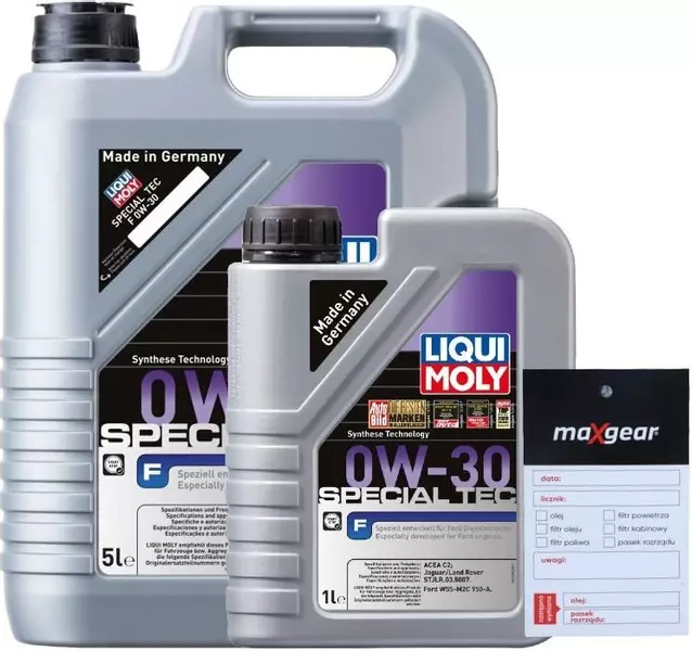 LIQUI MOLY SPECIAL TEC F 0W30 C2 FORD 950A 6L + ZAWIESZKA