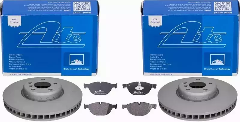 ATE TARCZE+KLOCKI CERAMIC PRZÓD BMW 5 F10 F11 6 F12 F13 7 F01 348MM