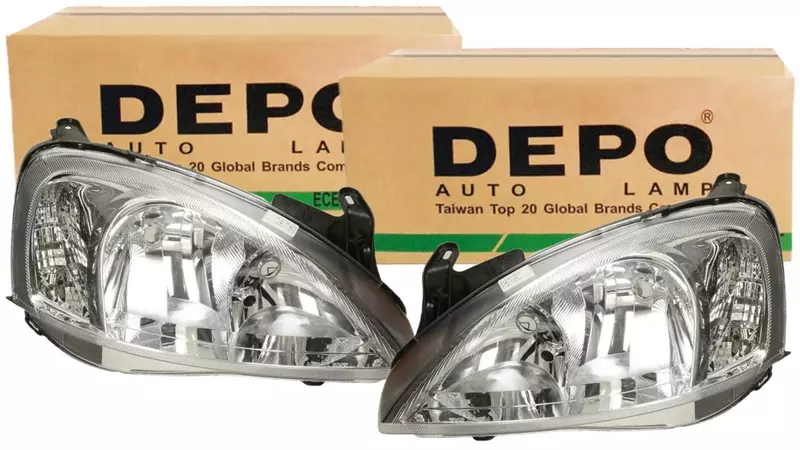 DEPO REFLEKTORY LAMPY PRZÓD OPEL CORSA C 03-06