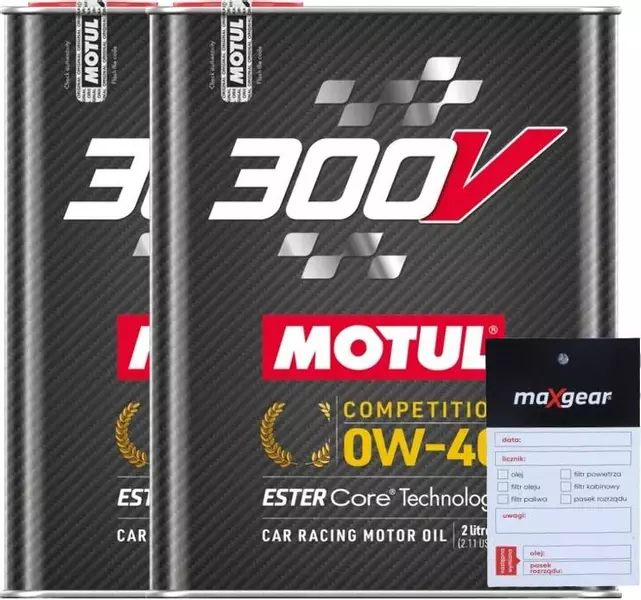 MOTUL 300V COMPETITION OLEJ SILNIKOWY 0W40 4L + ZAWIESZKA