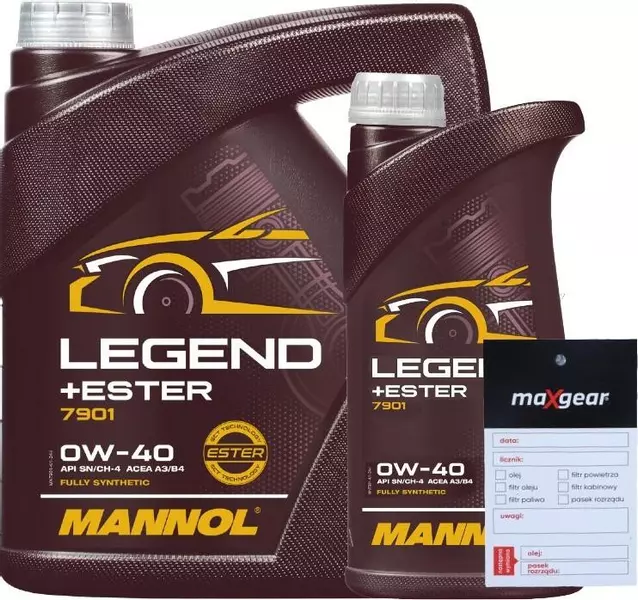 MANNOL 7901 LEGEND + ESTER OLEJ SILNIKOWY 0W40 5L + ZAWIESZKA