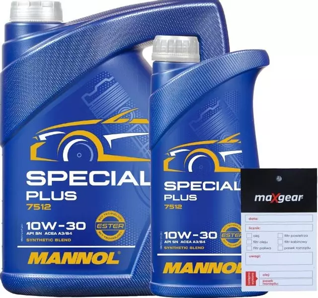 MANNOL 7512 SPECIAL PLUS OLEJ SILNIKOWY 10W30 5L + ZAWIESZKA