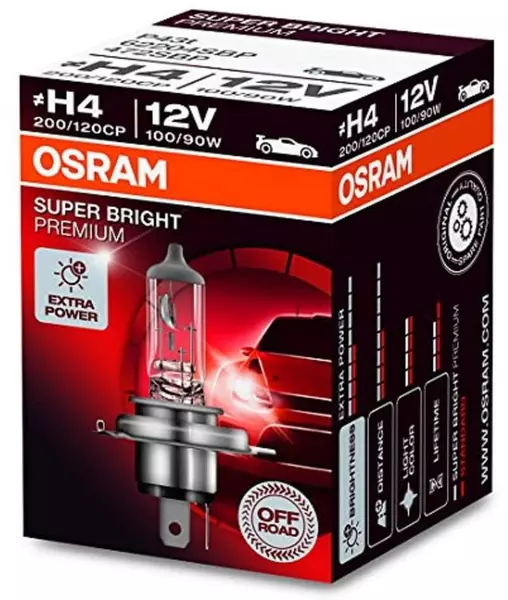 OSRAM SUPER BRIGHT PREMIUM ŻARÓWKA H4 12V 100W