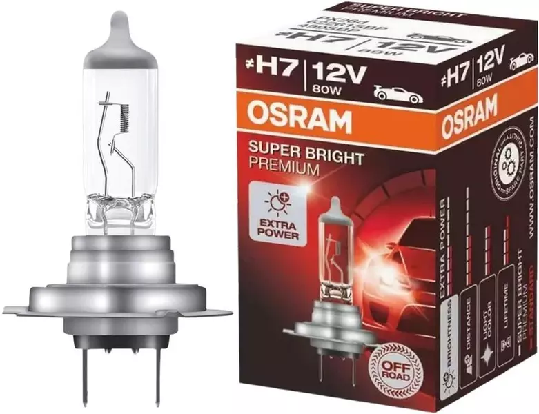 OSRAM SUPER BRIGHT PREMIUM ŻARÓWKA H7 12V 80W