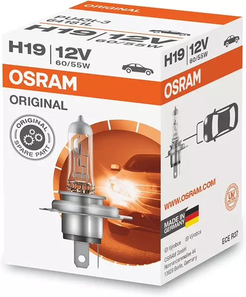 OSRAM ORIGINAL ŻARÓWKA H19 12V 60/55W PU43T-3