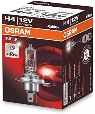 OSRAM SUPER ŻARÓWKI H4 12V 60/55W P43T ZESTAW