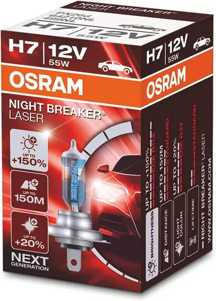 OSRAM NIGHT BREAKER LASER NEXT GEN +150% H7 12V