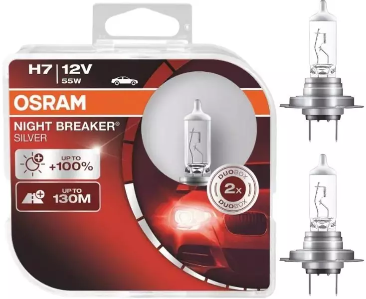 OSRAM NIGHT BREAKER SILVER +100% H7 12V 55W DUO