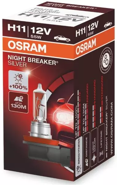 OSRAM NIGHT BREAKER SILVER +100% H11 12V 55W