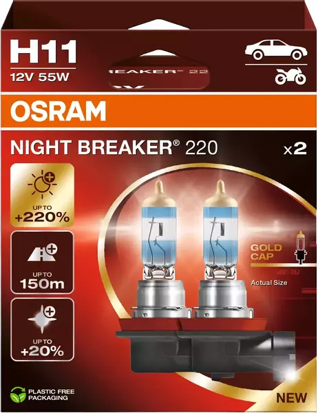 OSRAM NIGHT BREAKER 220 ŻARÓWKI H11 DUO KPL