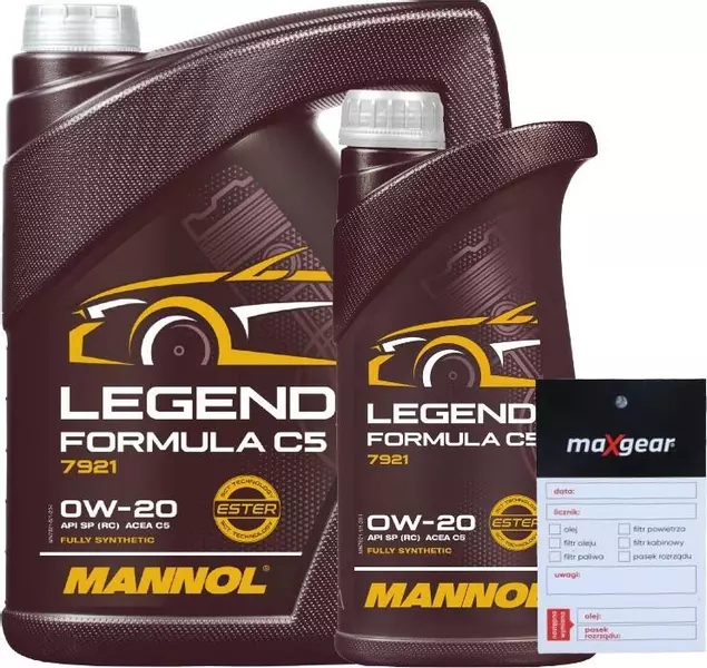 MANNOL 7921 LEGEND FORMULA C5 OLEJ SILNIKOWY 0W20 6L + ZAWIESZKA