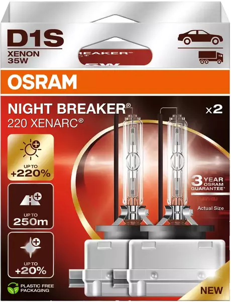 OSRAM NIGHT BREAKER 220 ŻARÓWKI D1S DUO KPL