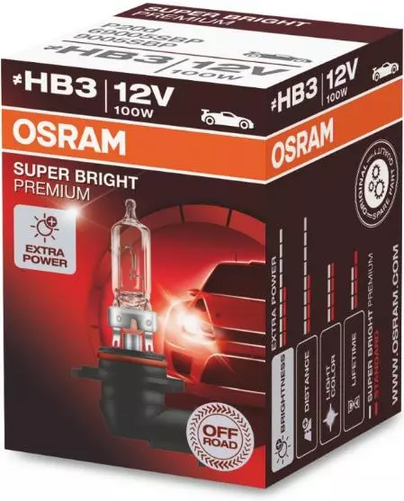 OSRAM SUPER BRIGHT PREMIUM ŻARÓWKA HB3 12V 100W