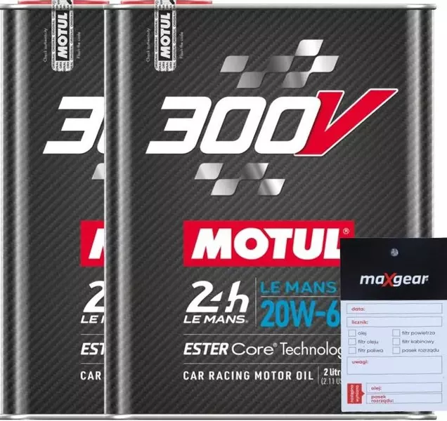 MOTUL 300V LE MANS 20W60 ESTER CORE SYNTHETIC 4L + ZAWIESZKA